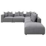 Jennifer Jennifer 6-piece Upholstered Modular Sectional Grey 551594-SET - Ella Furniture