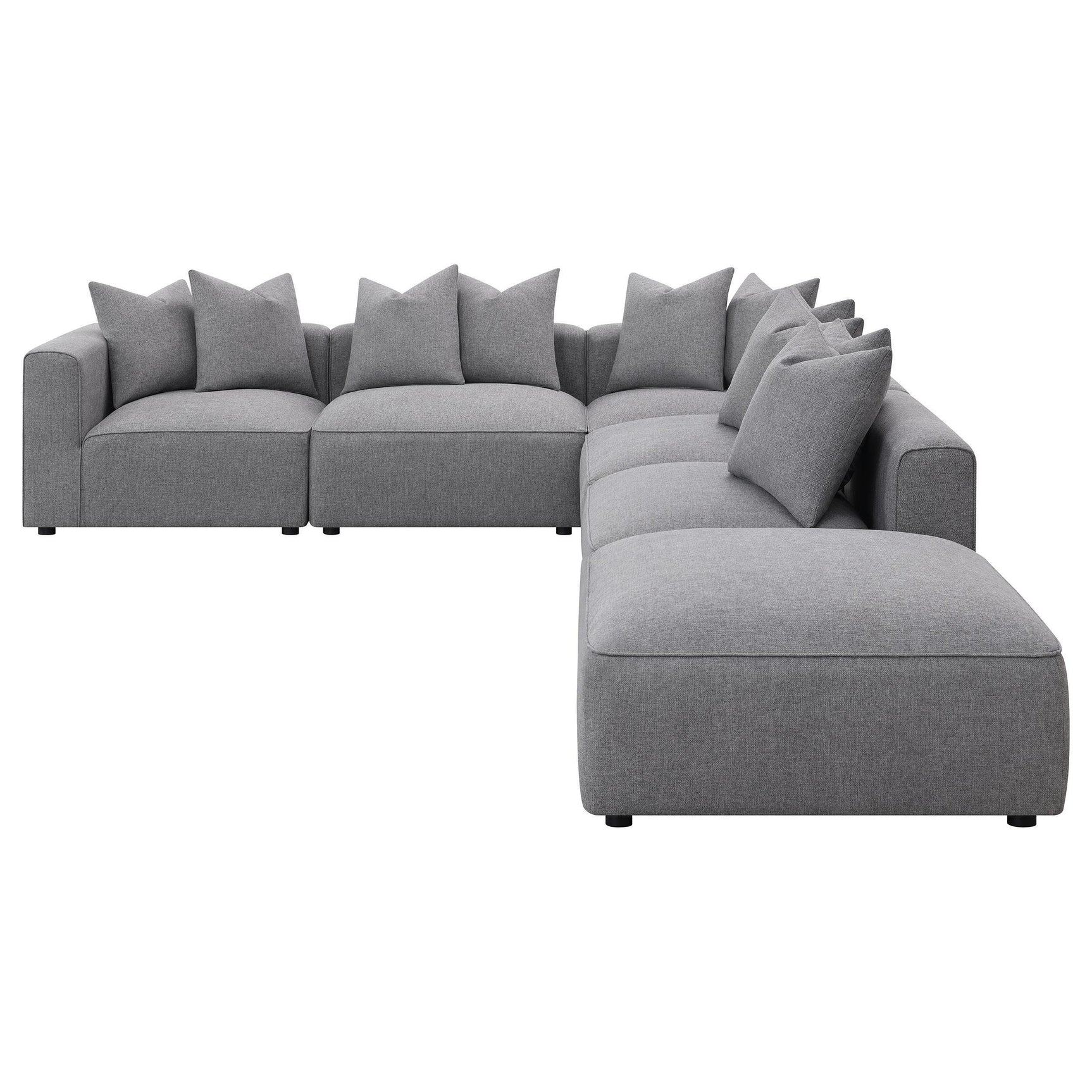 Jennifer Jennifer 6-piece Upholstered Modular Sectional Grey 551594-SET - Ella Furniture