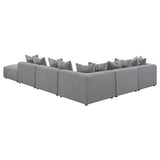 Jennifer Jennifer 6-piece Upholstered Modular Sectional Grey 551594-SET - Ella Furniture