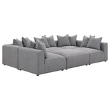 Jennifer Jennifer 6-piece Upholstered Modular Sectional Grey 551594-SET - Ella Furniture