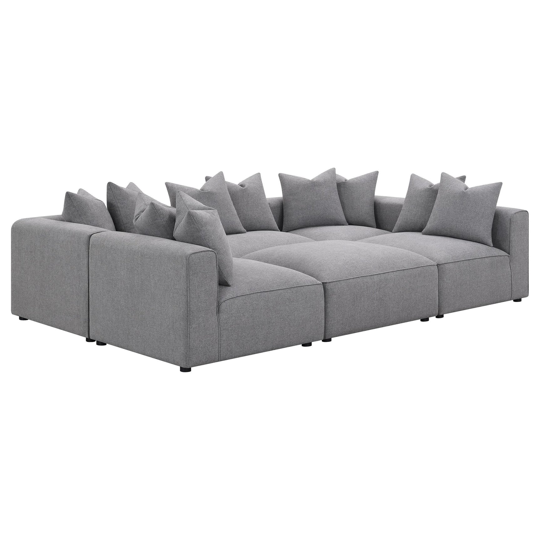 Jennifer Jennifer 6-piece Upholstered Modular Sectional Grey 551594-SET - Ella Furniture