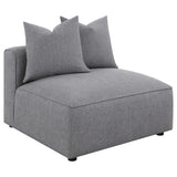 Jennifer Jennifer 6-piece Upholstered Modular Sectional Grey 551594-SET - Ella Furniture