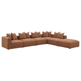 Jennifer Jennifer 6-piece Upholstered Modular Sectional Terracotta 551591-SET - Ella Furniture