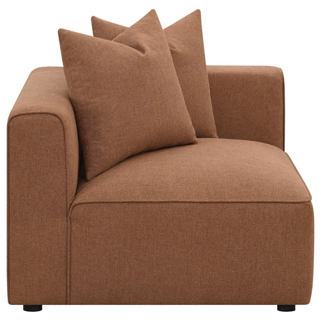 Jennifer Jennifer 6-piece Upholstered Modular Sectional Terracotta 551591-SET - Ella Furniture