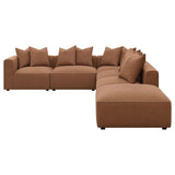 Jennifer Jennifer 6-piece Upholstered Modular Sectional Terracotta 551591-SET - Ella Furniture