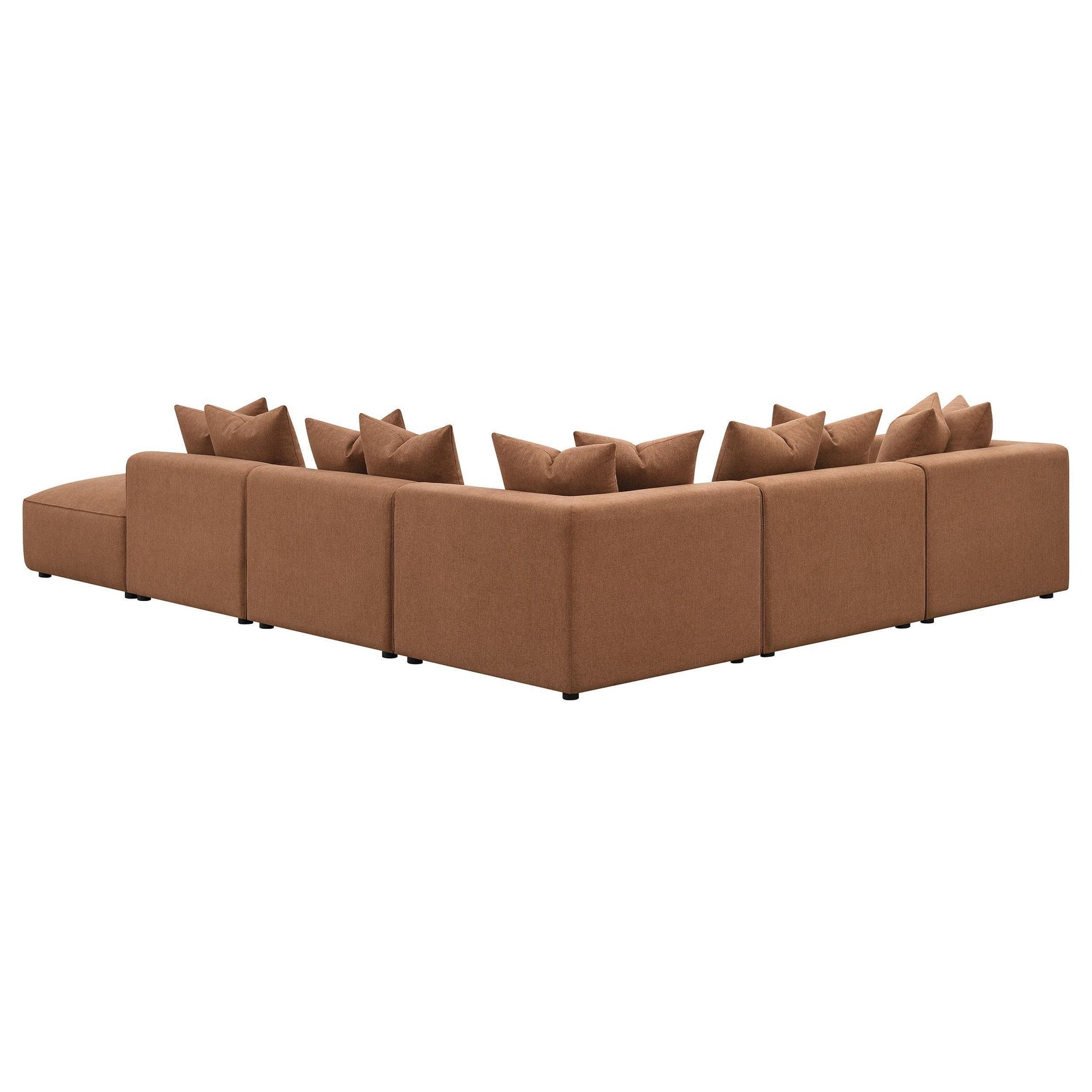 Jennifer Jennifer 6-piece Upholstered Modular Sectional Terracotta 551591-SET - Ella Furniture