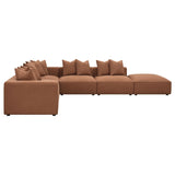 Jennifer Jennifer 6-piece Upholstered Modular Sectional Terracotta 551591-SET - Ella Furniture