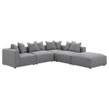 Jennifer Jennifer Upholstered Armless Chair Grey 551594 - Ella Furniture