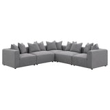 Jennifer Jennifer Upholstered Armless Chair Grey 551594 - Ella Furniture