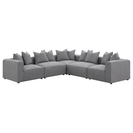Jennifer Jennifer Upholstered Armless Chair Grey 551594 - Ella Furniture