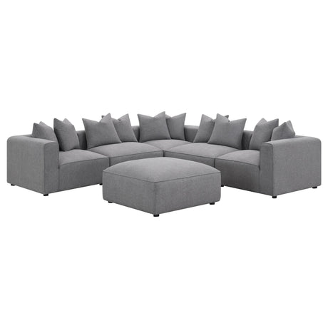 Jennifer Jennifer Upholstered Armless Chair Grey 551594 - Ella Furniture