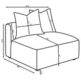 Jennifer Jennifer Upholstered Armless Chair Grey 551594 - Ella Furniture