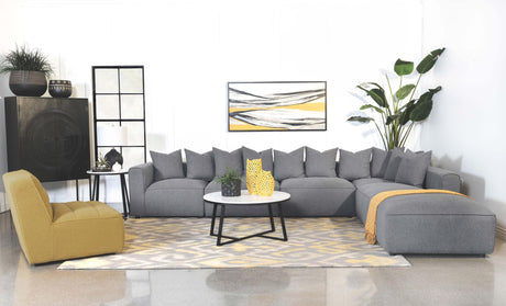 Jennifer Jennifer Upholstered Armless Chair Grey 551594 - Ella Furniture