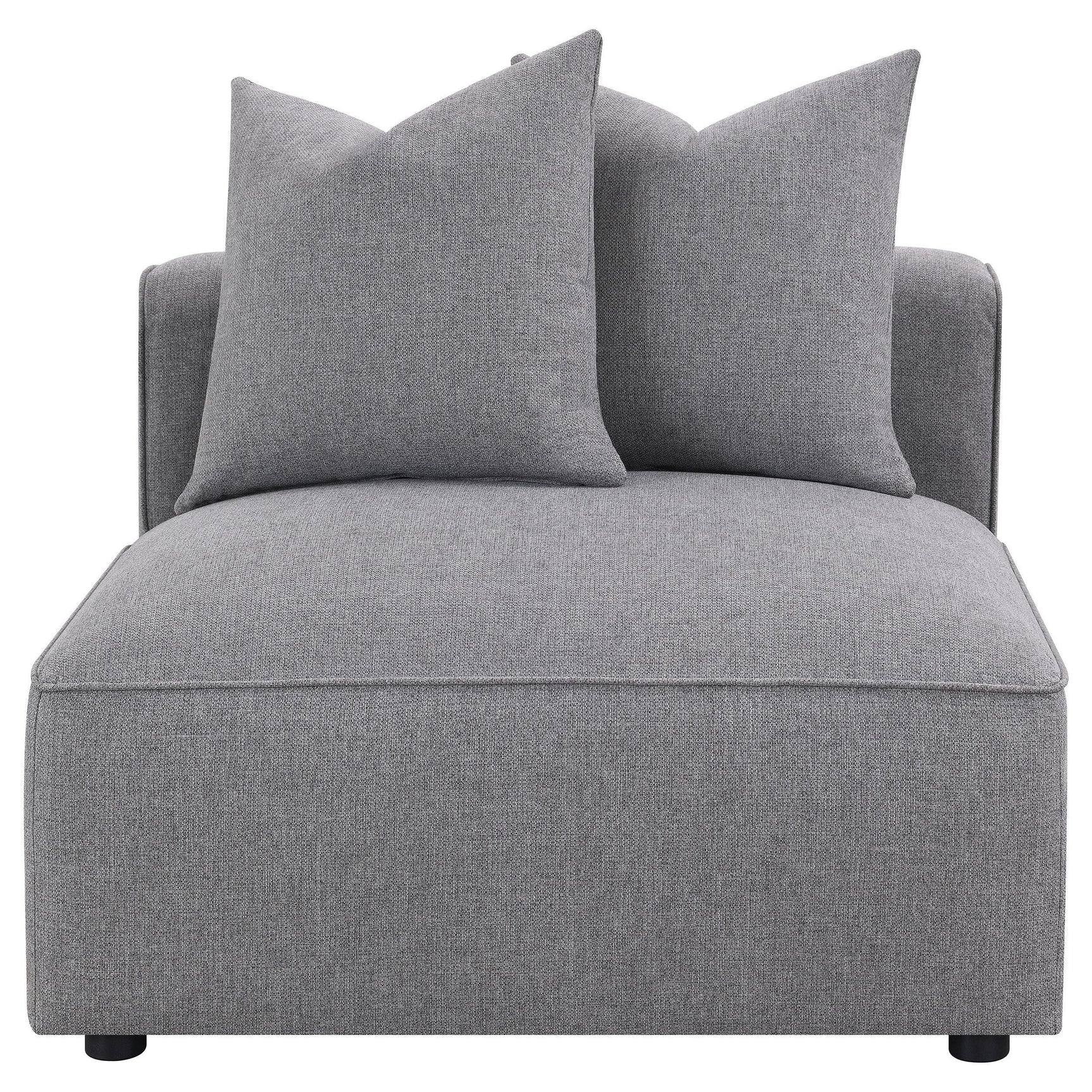 Jennifer Jennifer Upholstered Armless Chair Grey 551594 - Ella Furniture