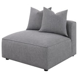 Jennifer Jennifer Upholstered Armless Chair Grey 551594 - Ella Furniture