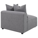 Jennifer Jennifer Upholstered Armless Chair Grey 551594 - Ella Furniture