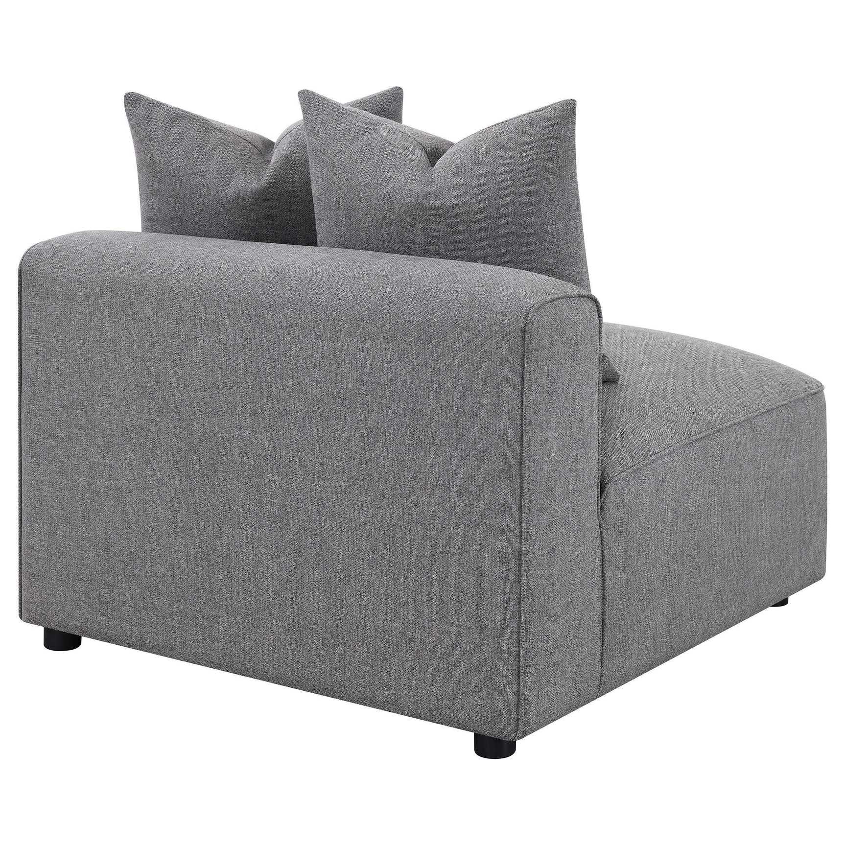 Jennifer Jennifer Upholstered Armless Chair Grey 551594 - Ella Furniture