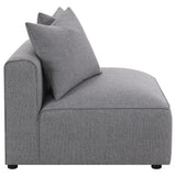 Jennifer Jennifer Upholstered Armless Chair Grey 551594 - Ella Furniture