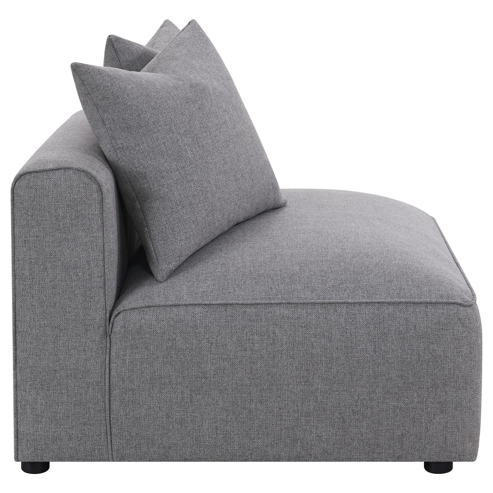 Jennifer Jennifer Upholstered Armless Chair Grey 551594 - Ella Furniture