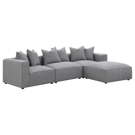 Jennifer Jennifer Upholstered Armless Chair Grey 551594 - Ella Furniture