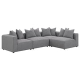 Jennifer Jennifer Upholstered Armless Chair Grey 551594 - Ella Furniture