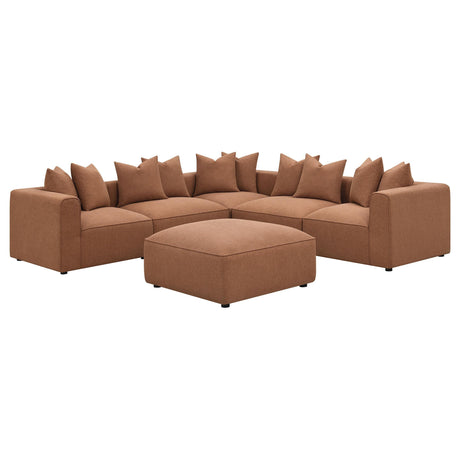 Jennifer Jennifer Upholstered Armless Chair Terracotta 551591 - Ella Furniture
