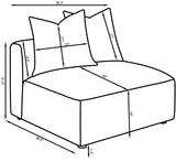 Jennifer Jennifer Upholstered Armless Chair Terracotta 551591 - Ella Furniture