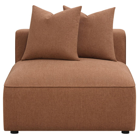 Jennifer Jennifer Upholstered Armless Chair Terracotta 551591 - Ella Furniture