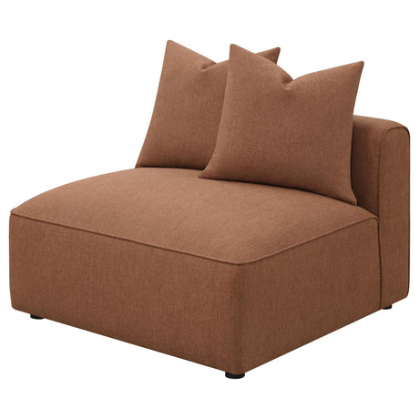 Jennifer Jennifer Upholstered Armless Chair Terracotta 551591 - Ella Furniture