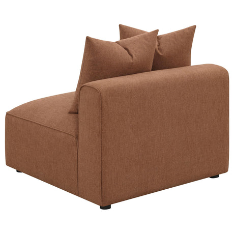 Jennifer Jennifer Upholstered Armless Chair Terracotta 551591 - Ella Furniture