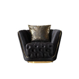 Jenny Black Velvet Sofa & Loveseat - Ella Furniture