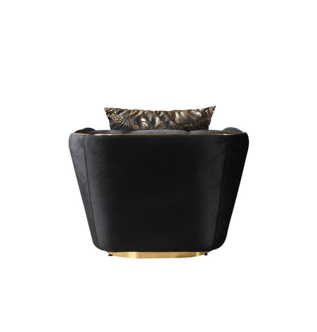 Jenny Black Velvet Sofa & Loveseat - Ella Furniture