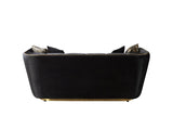 Jenny Black Velvet Sofa & Loveseat - Ella Furniture