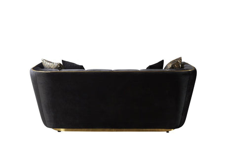 Jenny Black Velvet Sofa & Loveseat - Ella Furniture