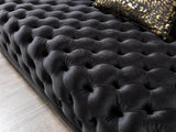 Jenny Black Velvet Sofa & Loveseat - Ella Furniture