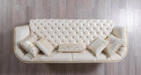 Jenny Ivory Velvet Sofa & Loveseat - Ella Furniture