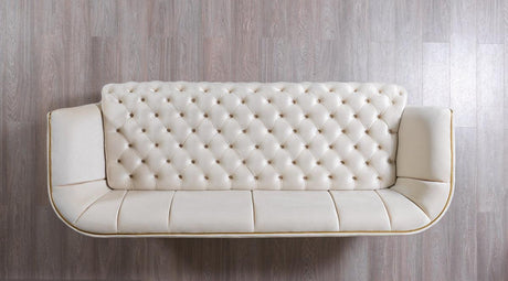 Jenny Ivory Velvet Sofa & Loveseat - Ella Furniture