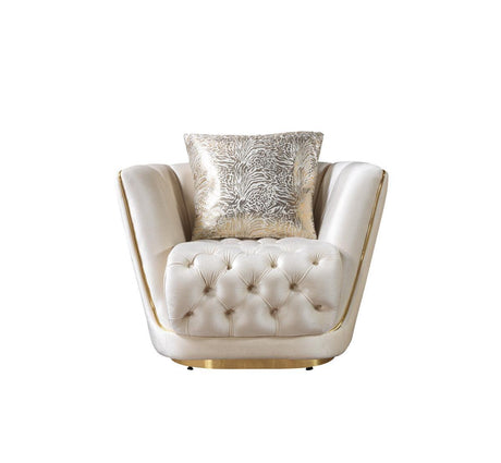 Jenny Ivory Velvet Sofa & Loveseat - Ella Furniture