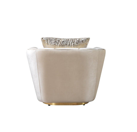 Jenny Ivory Velvet Sofa & Loveseat - Ella Furniture
