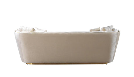 Jenny Ivory Velvet Sofa & Loveseat - Ella Furniture