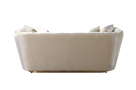 Jenny Ivory Velvet Sofa & Loveseat - Ella Furniture