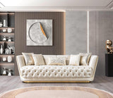 Jenny Ivory Velvet Sofa & Loveseat - Ella Furniture