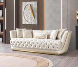 Jenny Ivory Velvet Sofa & Loveseat - Ella Furniture