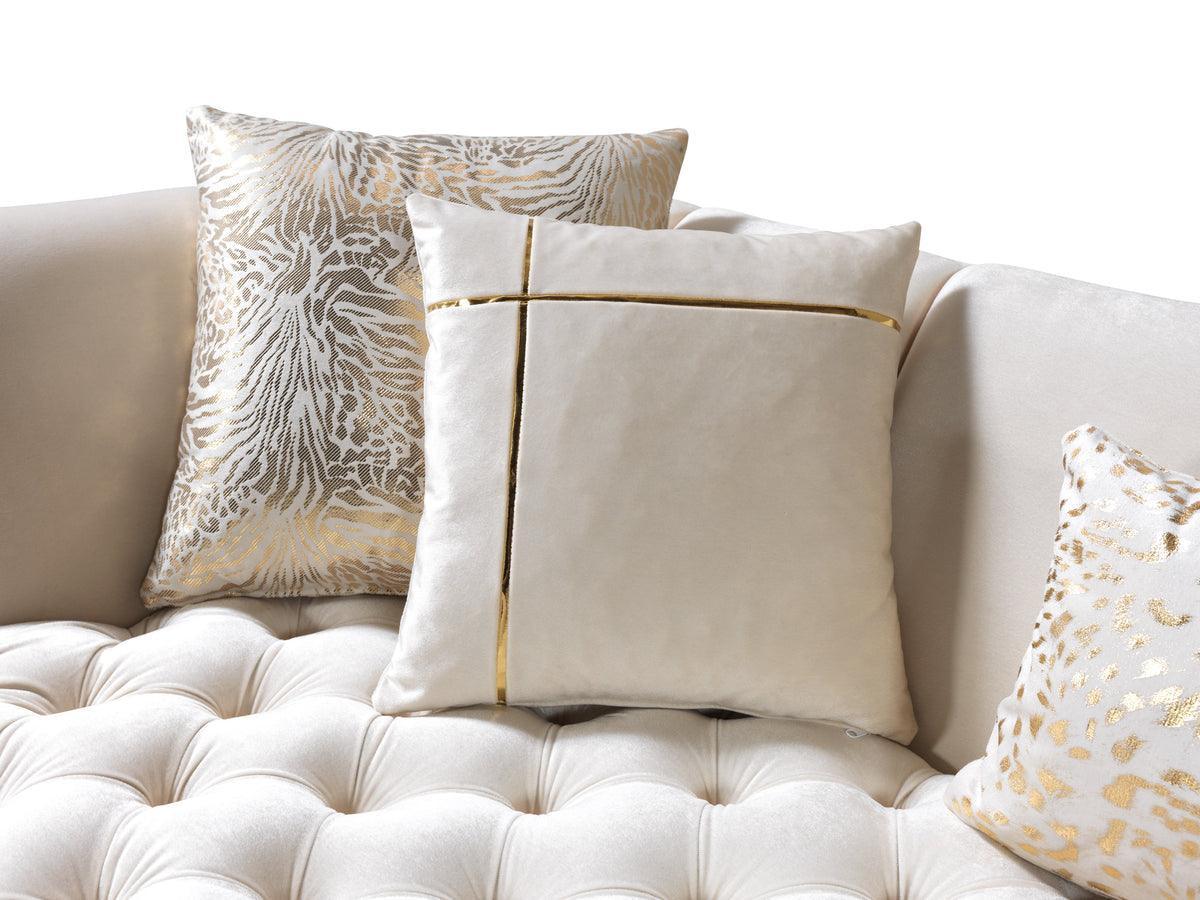 Jenny Ivory Velvet Sofa & Loveseat - Ella Furniture