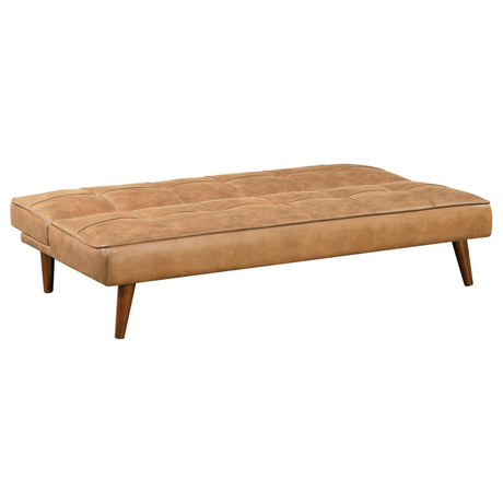 Jenson Multipurpose Upholstered Tufted Convertible Sofa Bed Saddle Brown 360234 - Ella Furniture