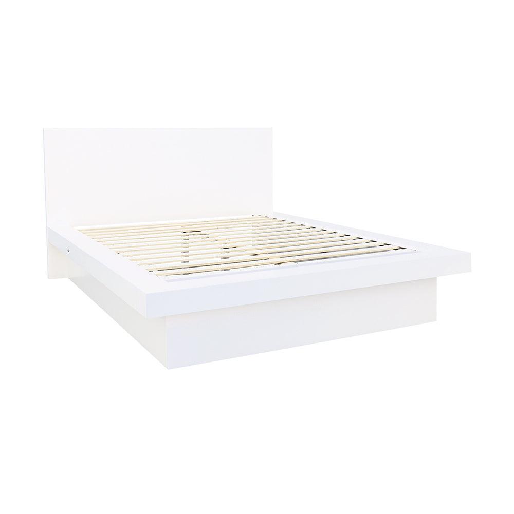 Jessica White Platform With Rail Seating Bedroom Set - Ella Furniture