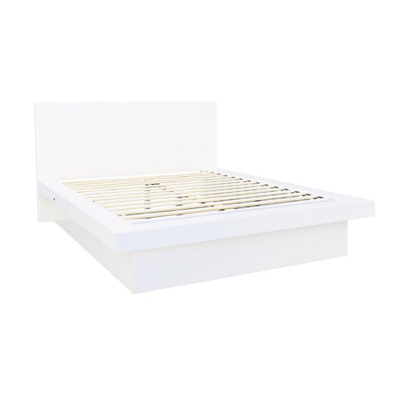 Jessica White Platform With Rail Seating Bedroom Set - Ella Furniture