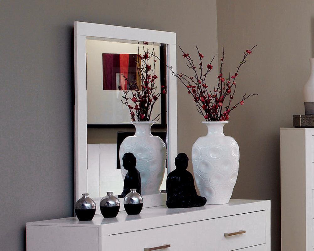 Jessica White Platform With Rail Seating Bedroom Set - Ella Furniture