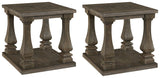 Johnelle Gray 2 End Tables - Ella Furniture