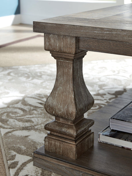 Johnelle Gray Coffee Table With 2 End Tables - Ella Furniture